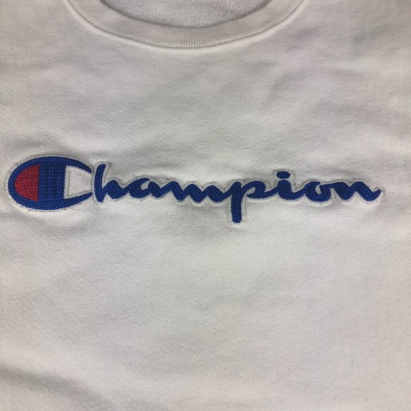 VTG Champion Reverse Weave Sweatshirt Women's Extra Extra Large White Crewneck - Picture 4 of 12